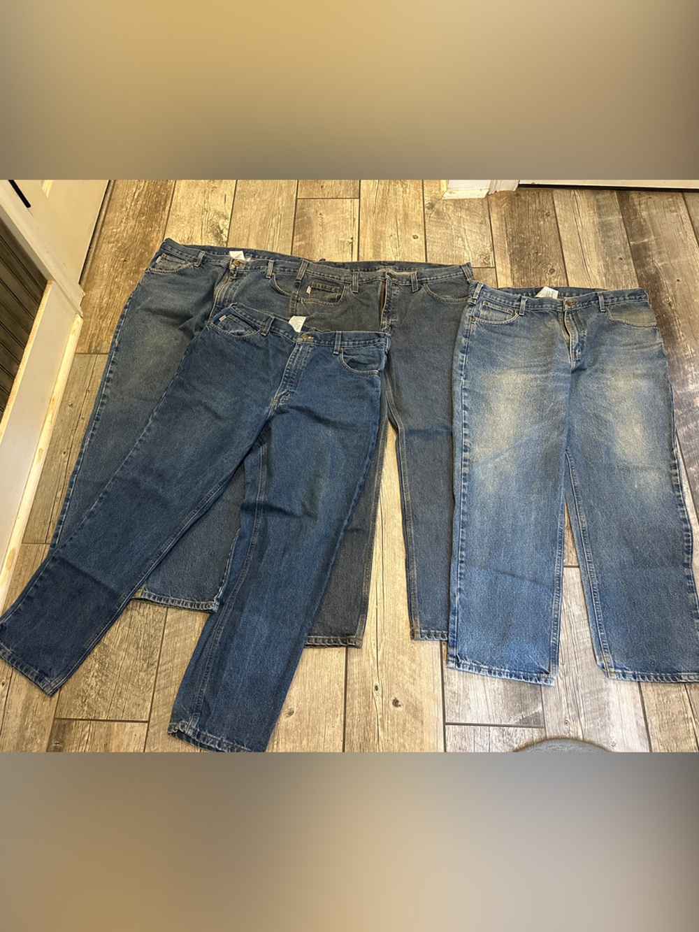 Carhartt Men's Relaxed Jeans in Dark and Light Blue Washes 40x30